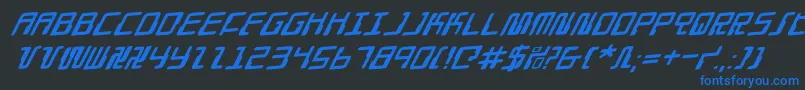 Droidloverr Font – Blue Fonts on Black Background