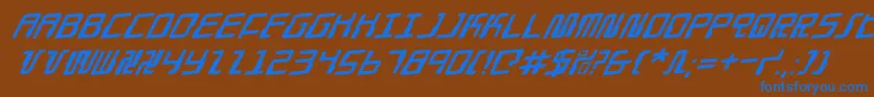 Droidloverr Font – Blue Fonts on Brown Background