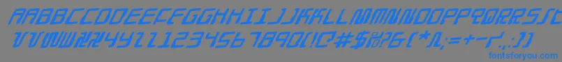 Droidloverr Font – Blue Fonts on Gray Background