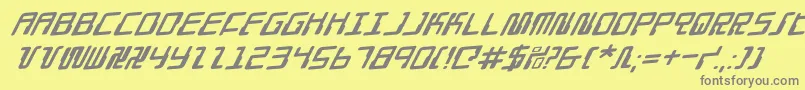 Droidloverr Font – Gray Fonts on Yellow Background