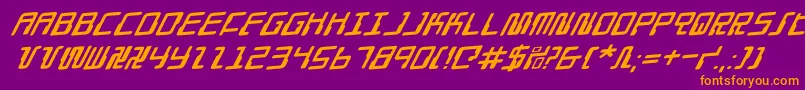 Droidloverr Font – Orange Fonts on Purple Background