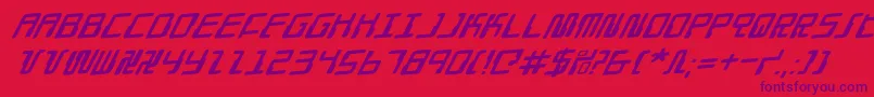 Droidloverr Font – Purple Fonts on Red Background