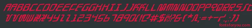 Droidloverr-fontti – punaiset fontit mustalla taustalla