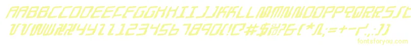 Droidloverr Font – Yellow Fonts on White Background