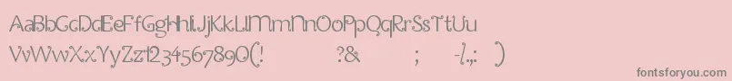 Czcionka Cirkus – szare czcionki na różowym tle