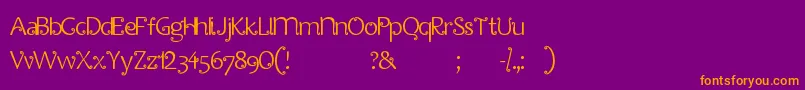 Cirkus Font – Orange Fonts on Purple Background