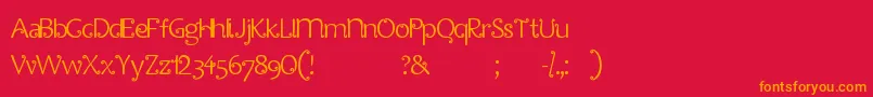 Cirkus Font – Orange Fonts on Red Background