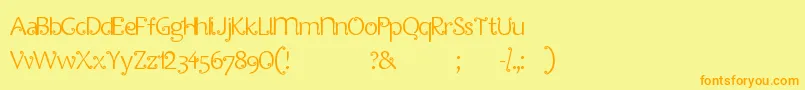 Cirkus Font – Orange Fonts on Yellow Background