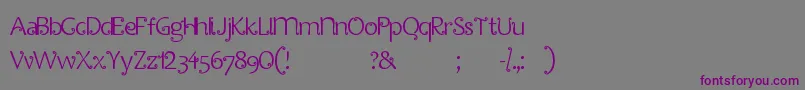 Cirkus Font – Purple Fonts on Gray Background