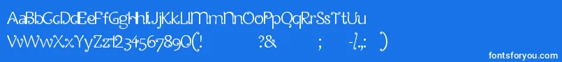 Cirkus Font – White Fonts on Blue Background