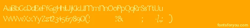 Cirkus Font – Yellow Fonts on Orange Background