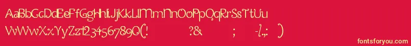 Cirkus Font – Yellow Fonts on Red Background