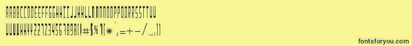 Enila Font – Black Fonts on Yellow Background