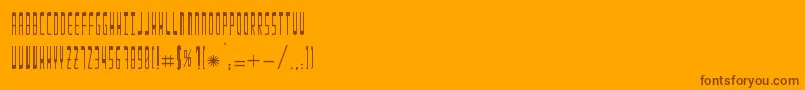 Enila Font – Brown Fonts on Orange Background