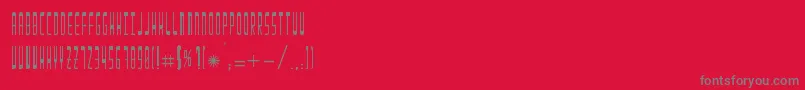 Fonte Enila – fontes cinzas em um fundo vermelho