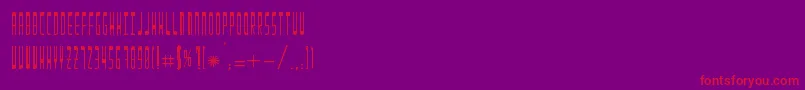 Enila-Schriftart – Rote Schriften auf violettem Hintergrund