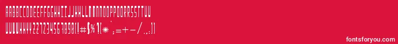 Enila Font – White Fonts on Red Background