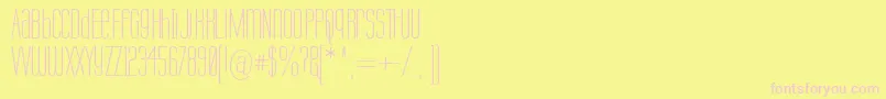 Labtopu-Schriftart – Rosa Schriften auf gelbem Hintergrund