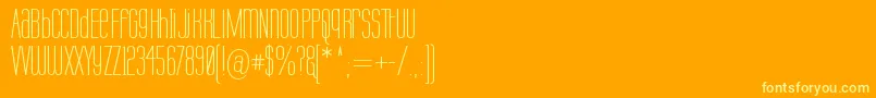 Labtopu Font – Yellow Fonts on Orange Background