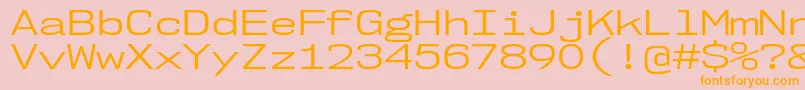 Nk57MonospaceExBk Font – Orange Fonts on Pink Background