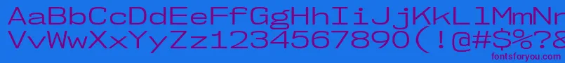 Nk57MonospaceExBk Font – Purple Fonts on Blue Background