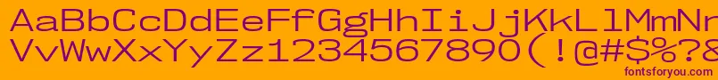 Nk57MonospaceExBk Font – Purple Fonts on Orange Background