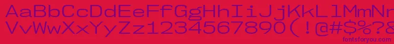 Nk57MonospaceExBk Font – Purple Fonts on Red Background