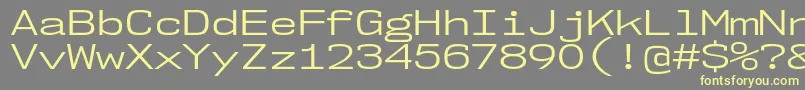 Nk57MonospaceExBk Font – Yellow Fonts on Gray Background