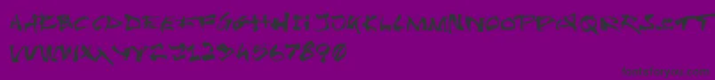 UndergrungeTornadoDemo-Schriftart – Schwarze Schriften auf violettem Hintergrund