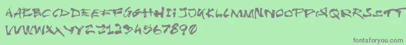 More about UndergrungeTornadoDemo Font UndergrungeTornadoDemo Font – Gray Fonts on Green Background