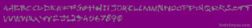 UndergrungeTornadoDemo-Schriftart – Graue Schriften auf violettem Hintergrund