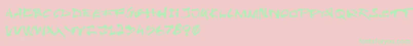 UndergrungeTornadoDemo Font – Green Fonts on Pink Background