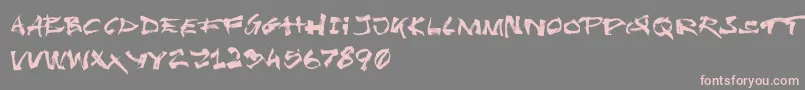 UndergrungeTornadoDemo Font – Pink Fonts on Gray Background