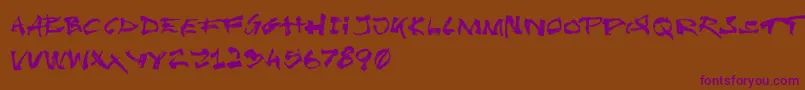 UndergrungeTornadoDemo Font – Purple Fonts on Brown Background