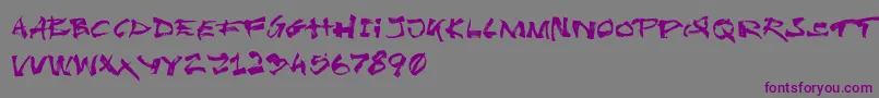 UndergrungeTornadoDemo-Schriftart – Violette Schriften auf grauem Hintergrund