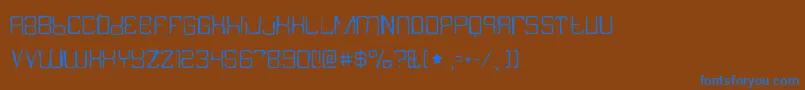 フォントButterbellygaunt – 茶色の背景に青い文字