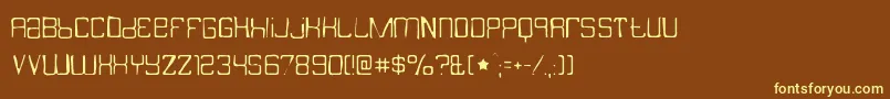 Czcionka Butterbellygaunt – żółte czcionki na brązowym tle
