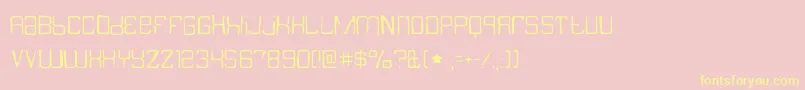 Butterbellygaunt-Schriftart – Gelbe Schriften auf rosa Hintergrund