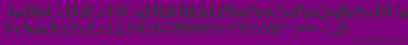 フォントNevadaSerialBoldDb – 紫の背景に黒い文字