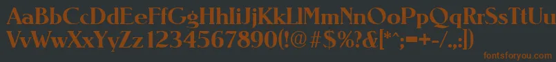 NevadaSerialBoldDb Font – Brown Fonts on Black Background
