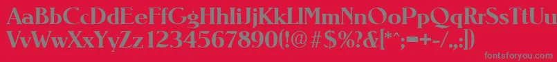 NevadaSerialBoldDb Font – Gray Fonts on Red Background