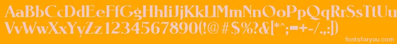 NevadaSerialBoldDb Font – Pink Fonts on Orange Background
