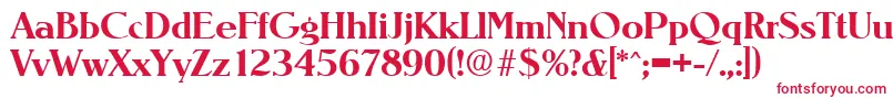NevadaSerialBoldDb Font – Red Fonts on White Background