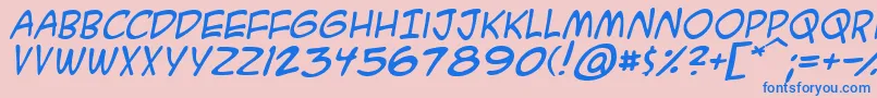 A.C.M.E.SecretAgentItalic Font – Blue Fonts on Pink Background