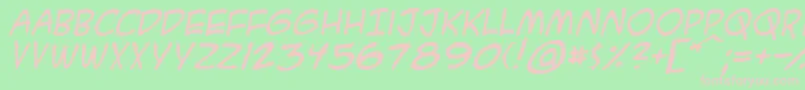 A.C.M.E.SecretAgentItalic Font – Pink Fonts on Green Background