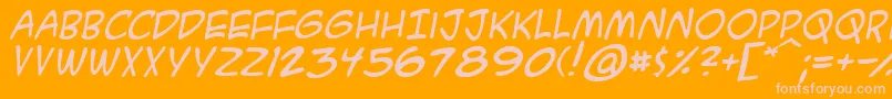 A.C.M.E.SecretAgentItalic Font – Pink Fonts on Orange Background