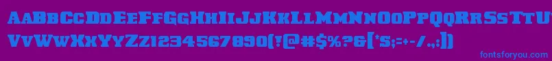 Laredotrailcond Font – Blue Fonts on Purple Background