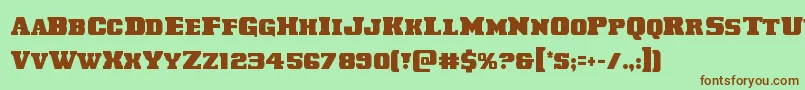 Laredotrailcond Font – Brown Fonts on Green Background