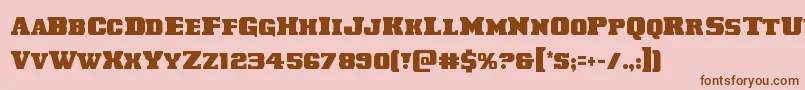 Laredotrailcond Font – Brown Fonts on Pink Background