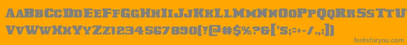 Laredotrailcond Font – Gray Fonts on Orange Background